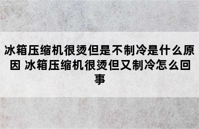 冰箱压缩机很烫但是不制冷是什么原因 冰箱压缩机很烫但又制冷怎么回事